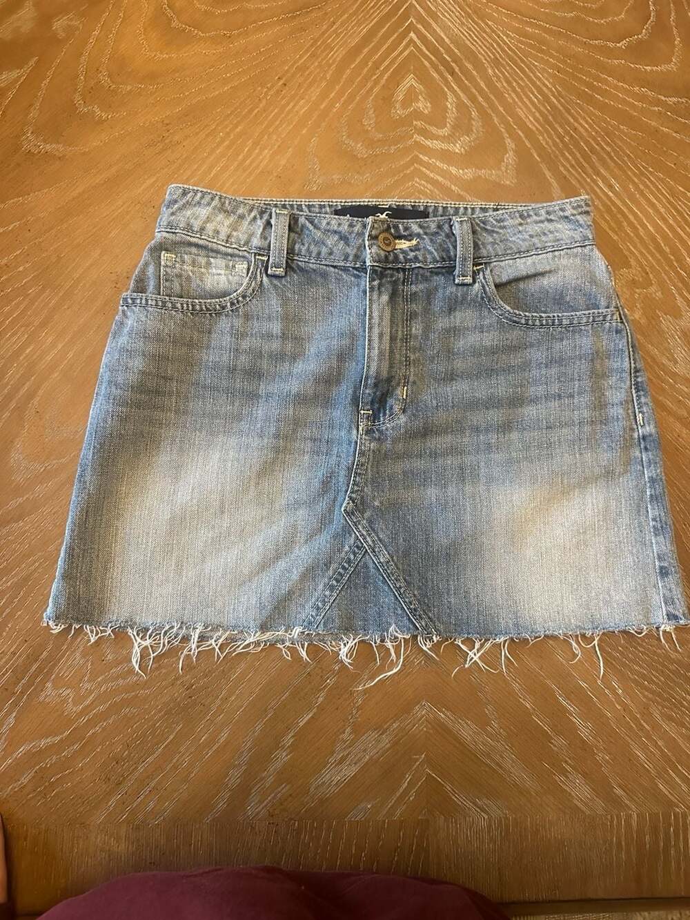 Hollister High-Rise Denim Mini Skirt, Size 3 (W26) 100% cotton